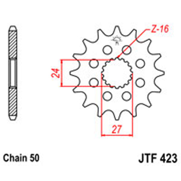 JT JT Gear Box Sprockets G/B 423-17T SUZ